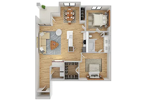 Floor plan Emerald 2 (Townhome) | Renovated