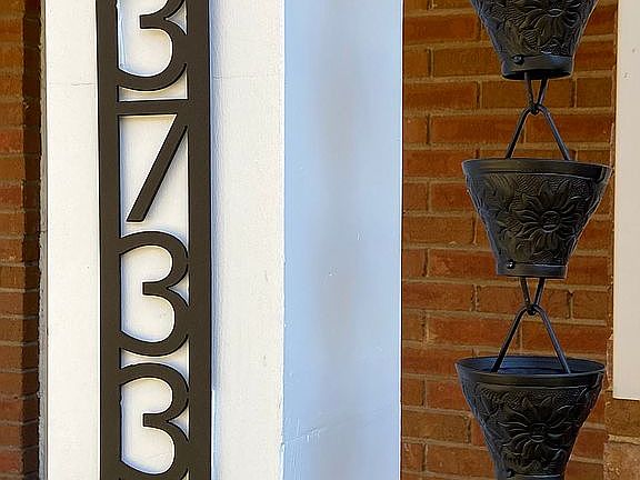 Rain chain & custom house #s