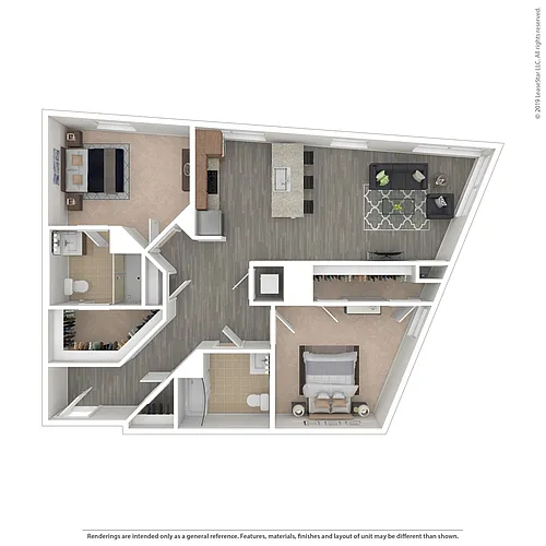 Floor plan C07.HC - 2 bed/2 bath (handicap accessible)