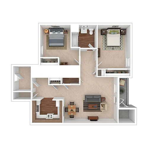 Floor plan Two Bedroom