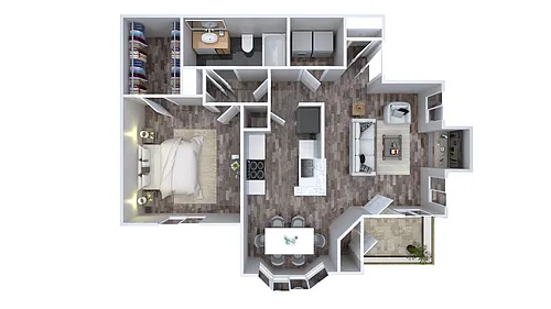 Floor plan 1 Bedroom 1 Bathroom