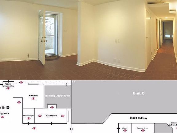 Wide angle view and floor plan