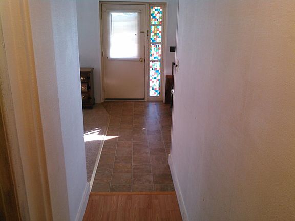 Looking down hallway to front door