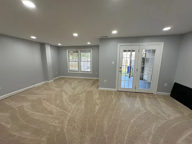 Basement room with walk out patio