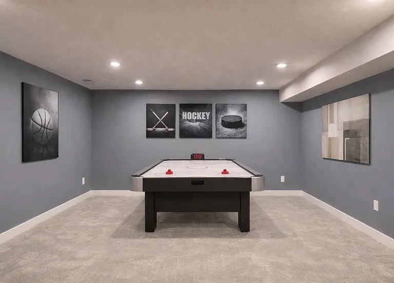 Finished spacious basement