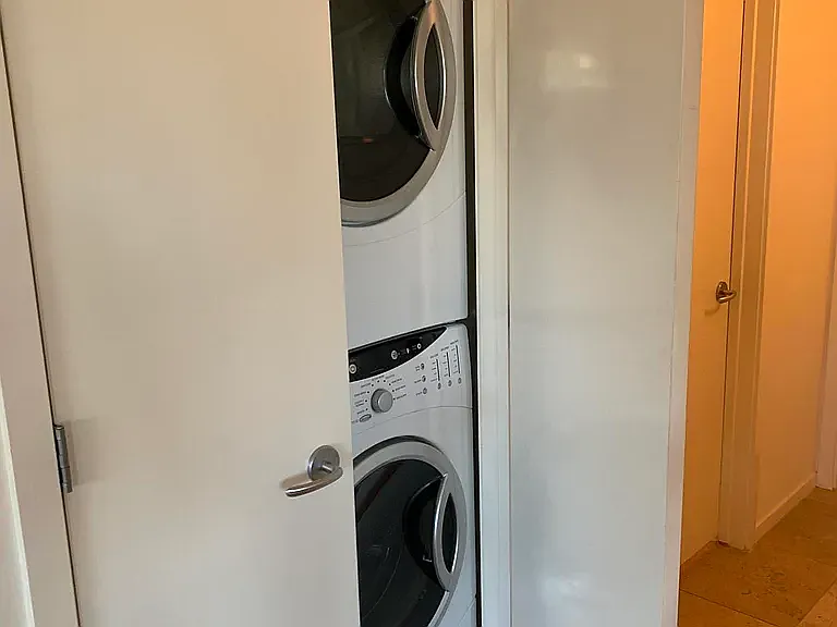 Full-size, in-unit washer and dryer