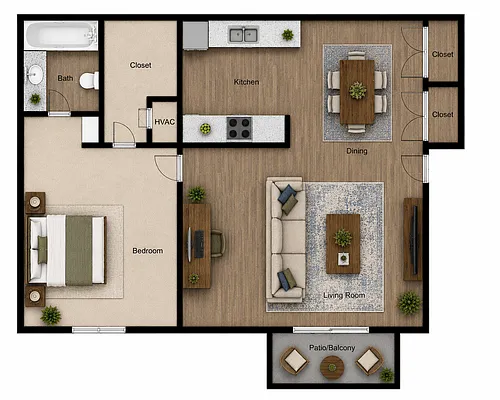 Floor plan 1X1