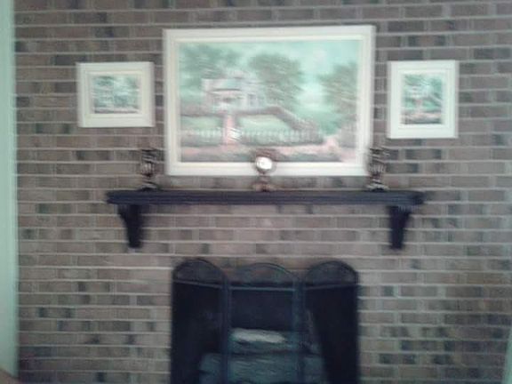 Wood or gas burning.