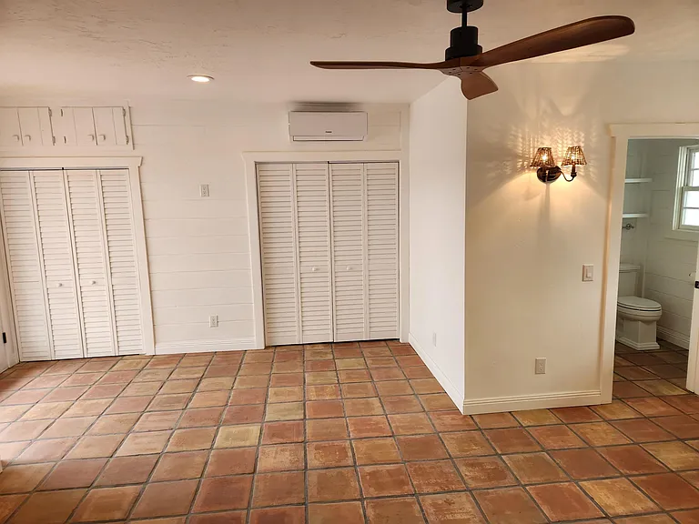 Saltillo pavers throughout. Very quiet mini split to control heat and air conditioning.