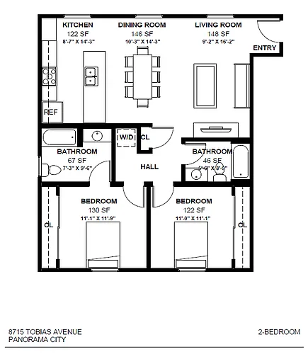 Floor plan 2 Bedroom