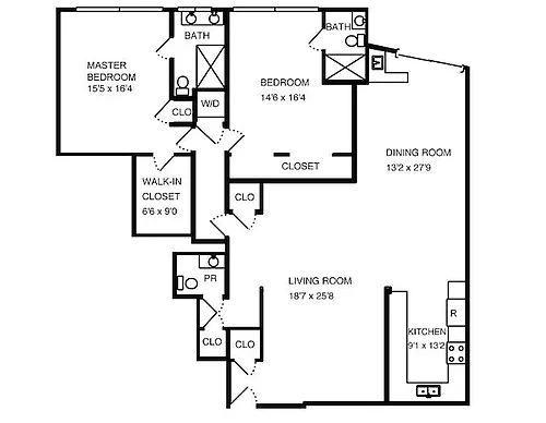 Floor plan 2 BR S