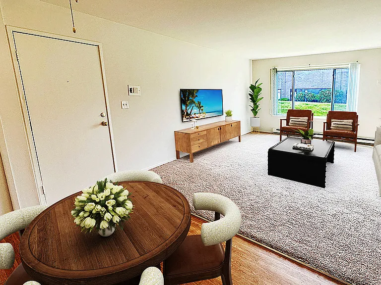 Light loving living area, walk-in closets, upscale renovations throughout.