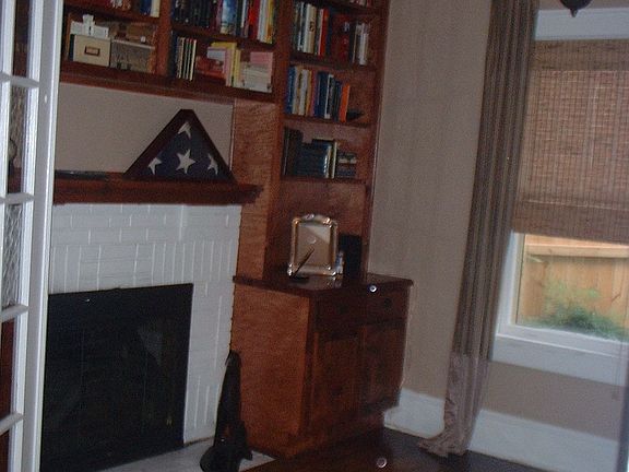 office with built in bookcases