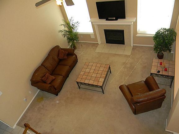 View of den from second floor.