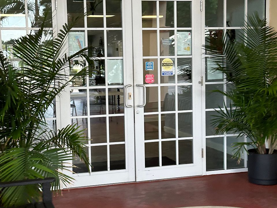 Front door of club house