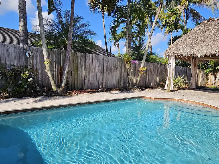 Built in tiki hut