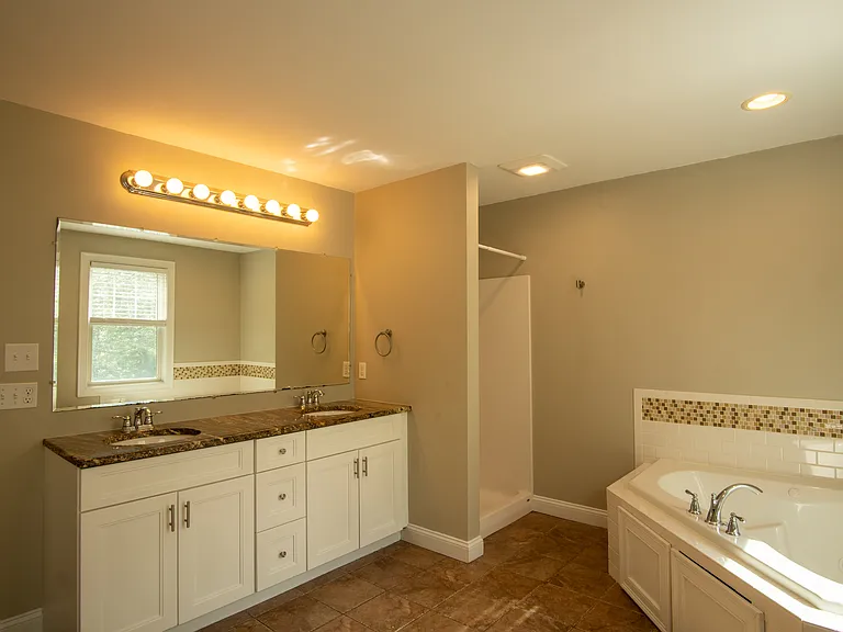 Master Bathroom, dual sink vanity, stand up shower