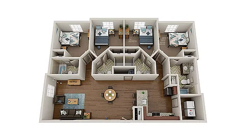 Floor plan 4x4 Renovated