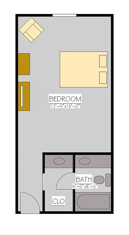 Floor plan Studio 1