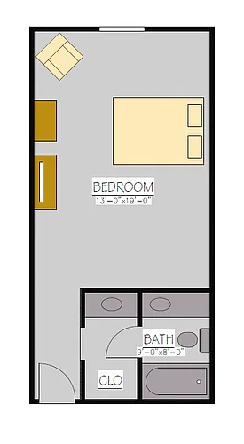 Floor plan Studio 1