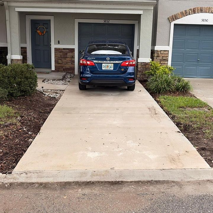 Front Facade with new driveway