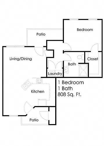 Floor plan One Bedroom