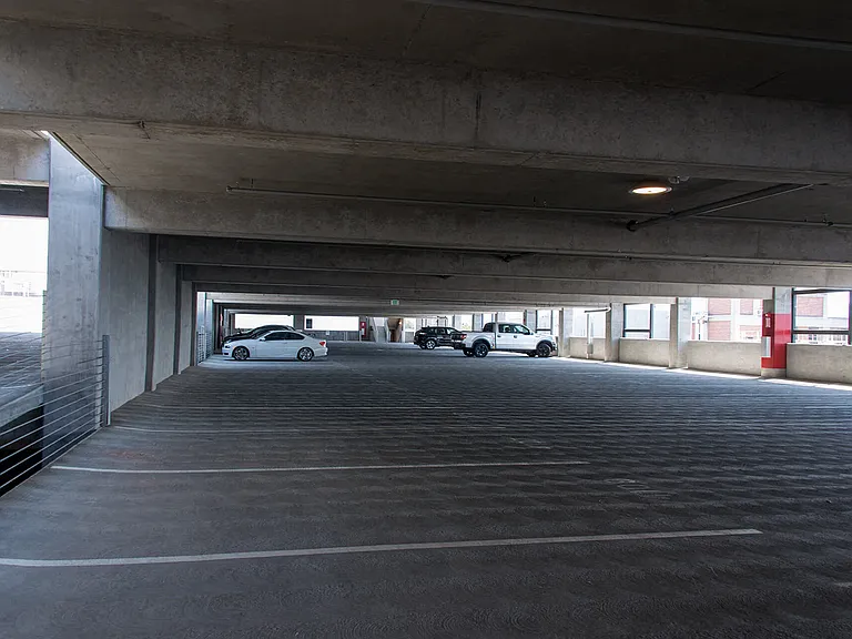 Reserved electric vehicle charging parking spaces available