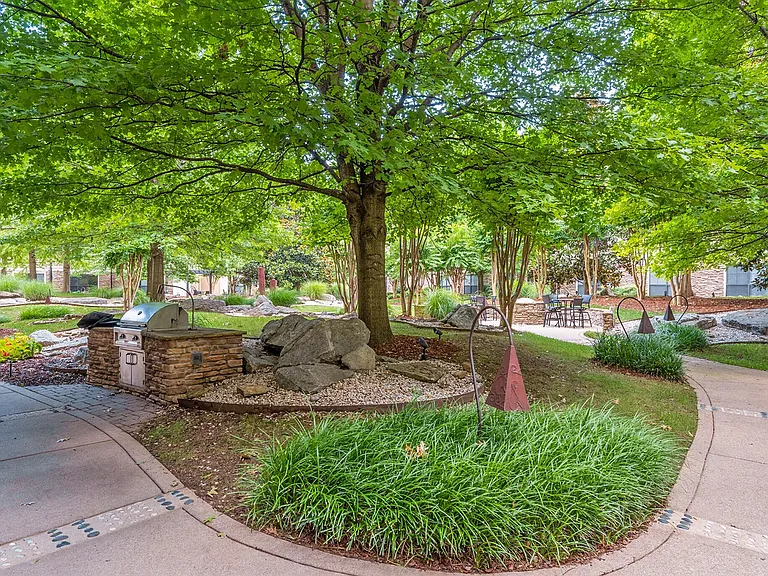 Walking paths and communal barbeque Grills