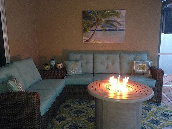Under cover lanai seating
