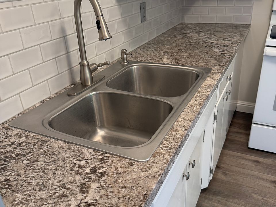 Kitchen counter and sink