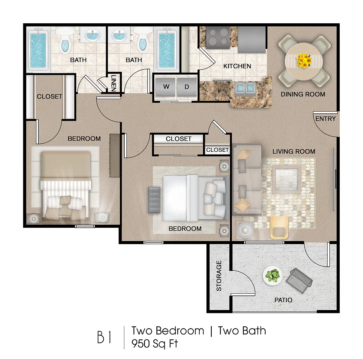 Floor plan 2 Bedroom