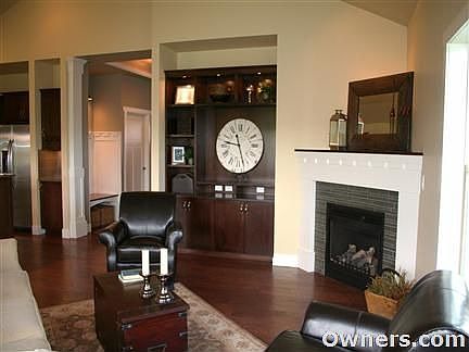 Built in media cabinet and gas fireplace