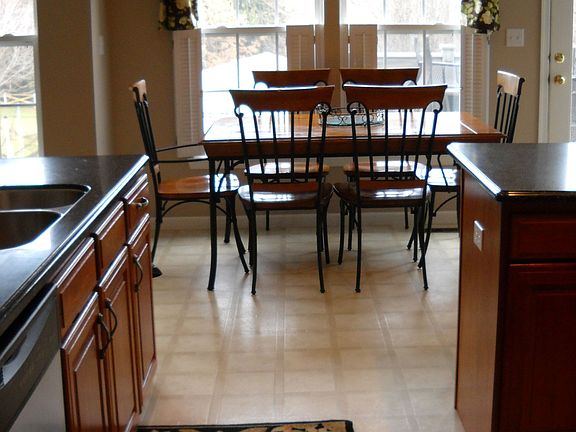 kitchen into dinette area