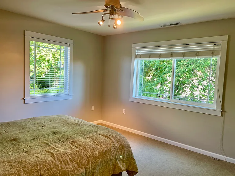 Your cozy bedroom surrounded by trees