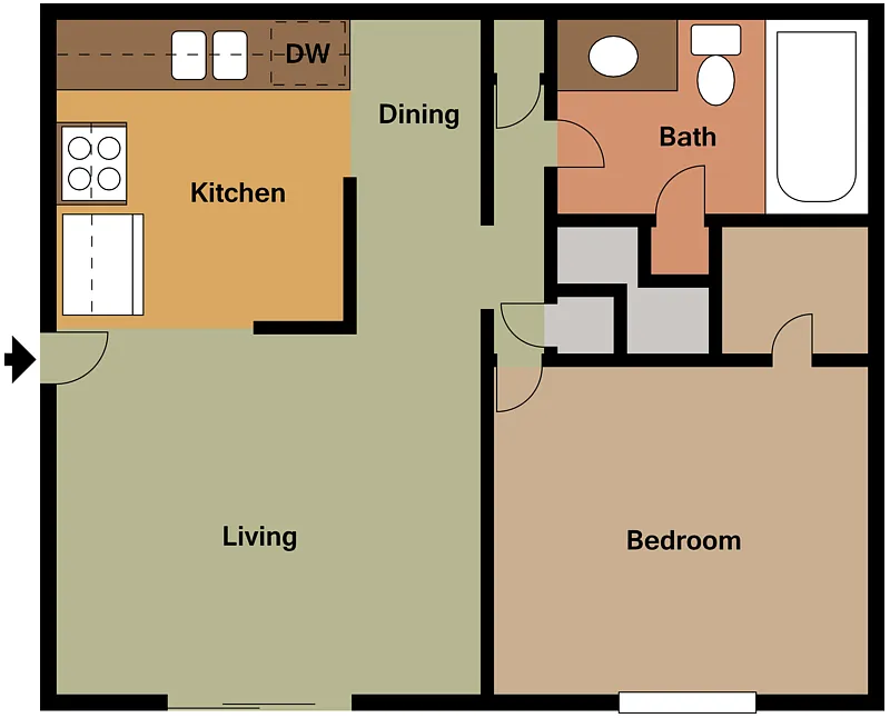 Floor plan 1 Bedroom