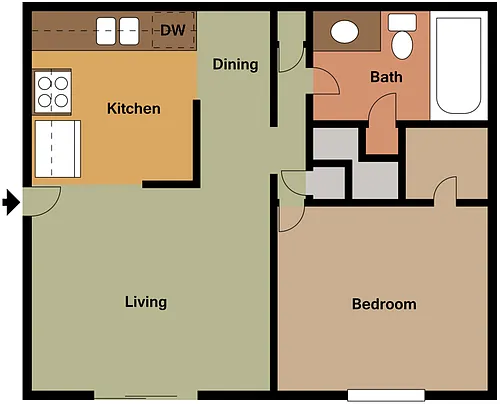 Floor plan 1 Bedroom
