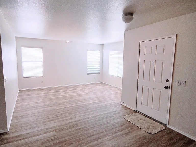 Front Door and Living Room
