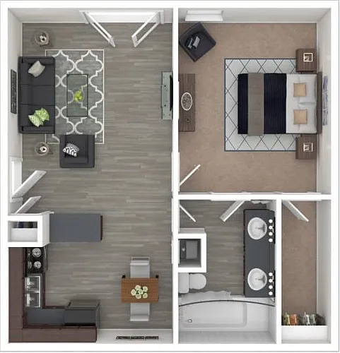 Floor plan 1 Bedroom