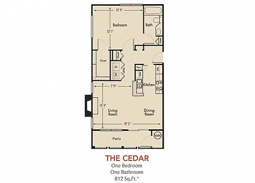 Floor plan Cedar - Renovated