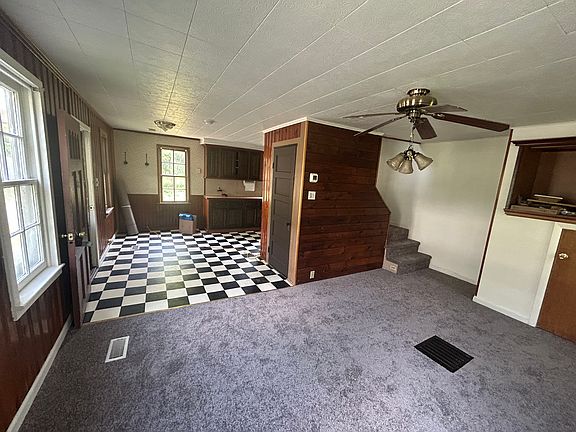 Living room looking towards kitchen