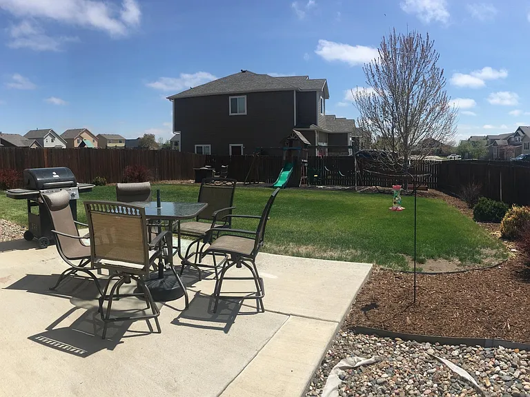 Swing set included