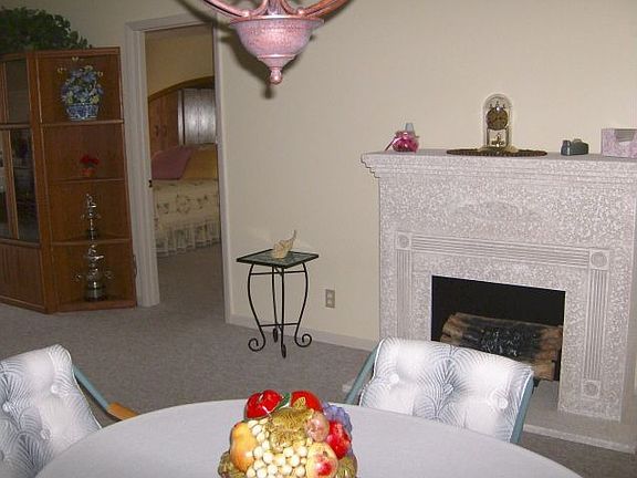 Dining Area with Fireplace