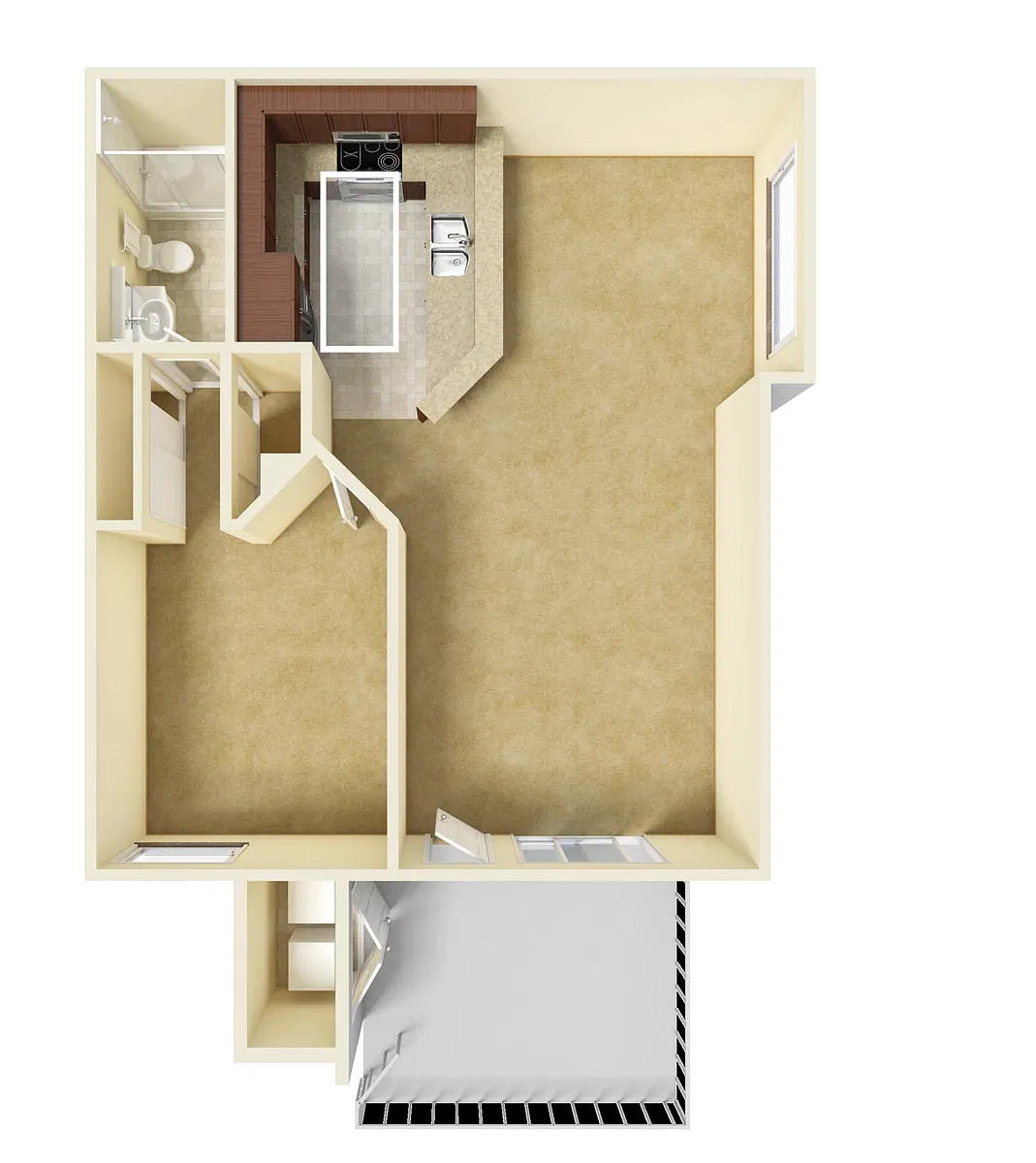 Floor plan 1x1a-M