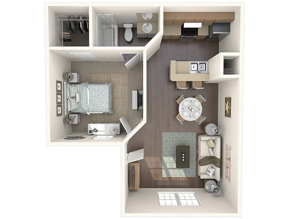 Floor plan 1A Renovated