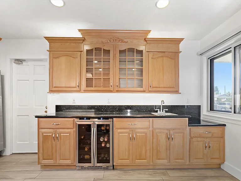 Kitchen wet bar area. Far right perfect for a coffee station