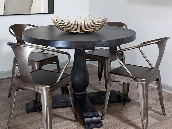 Dining Room with Wood-style Flooring