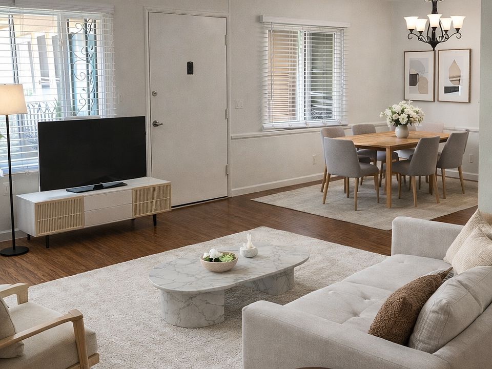 Living room and dining room (comes unfurnished)
