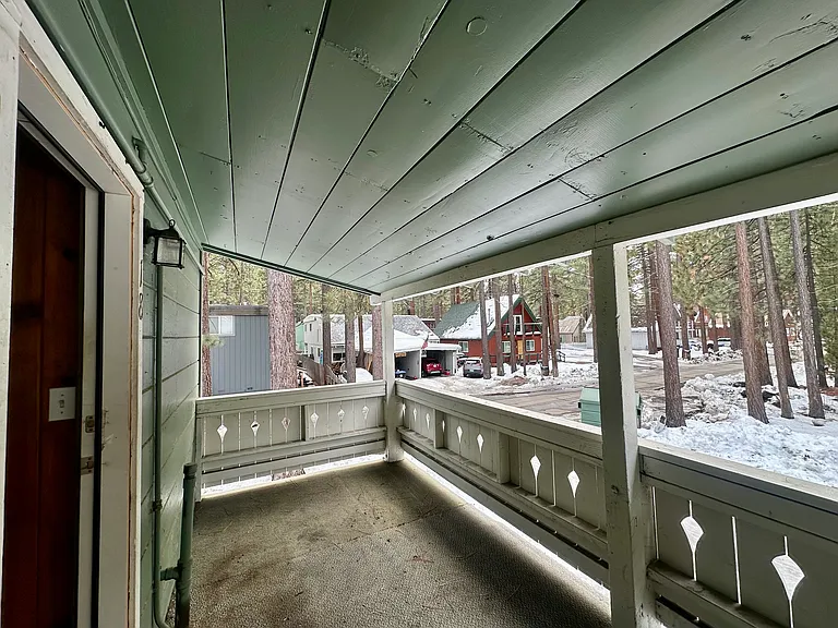 Private deck outside front door