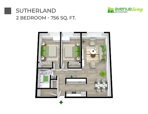Floor plan - 2 Bedroom