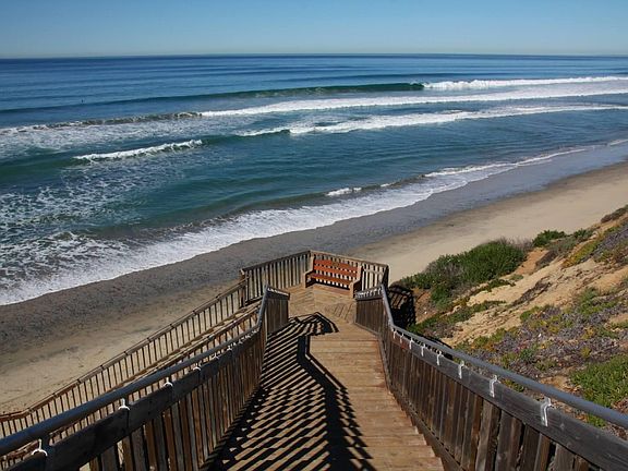 South Carlsbad State Beach across the street!